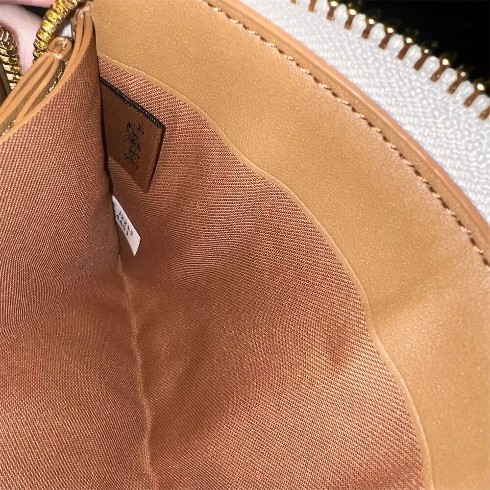COACH Leather Wallet Long Zip-Around White Ivory w Gold Hardware AUTHENTIC NWOT - Picture 6 of 6